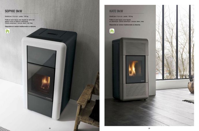 Po&ecirc;le &agrave; granul&eacute; &eacute;tanche Palazzetti Sophie et Kate 9 kW